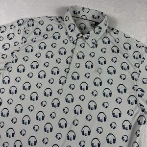 Swing Juice Collection Men's XL Headphones Hip Hop Golf‎ Polo Shirt Stretch